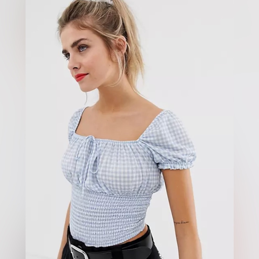 Asos gingham blouse